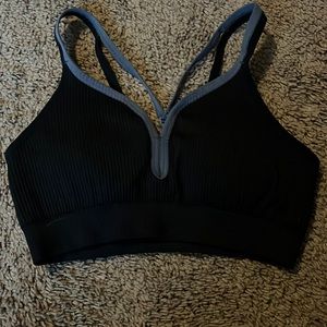 Black and grey sports bra. Champion adult extra small